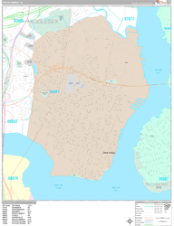 Perth Amboy Wall Map Premium Style 2024
